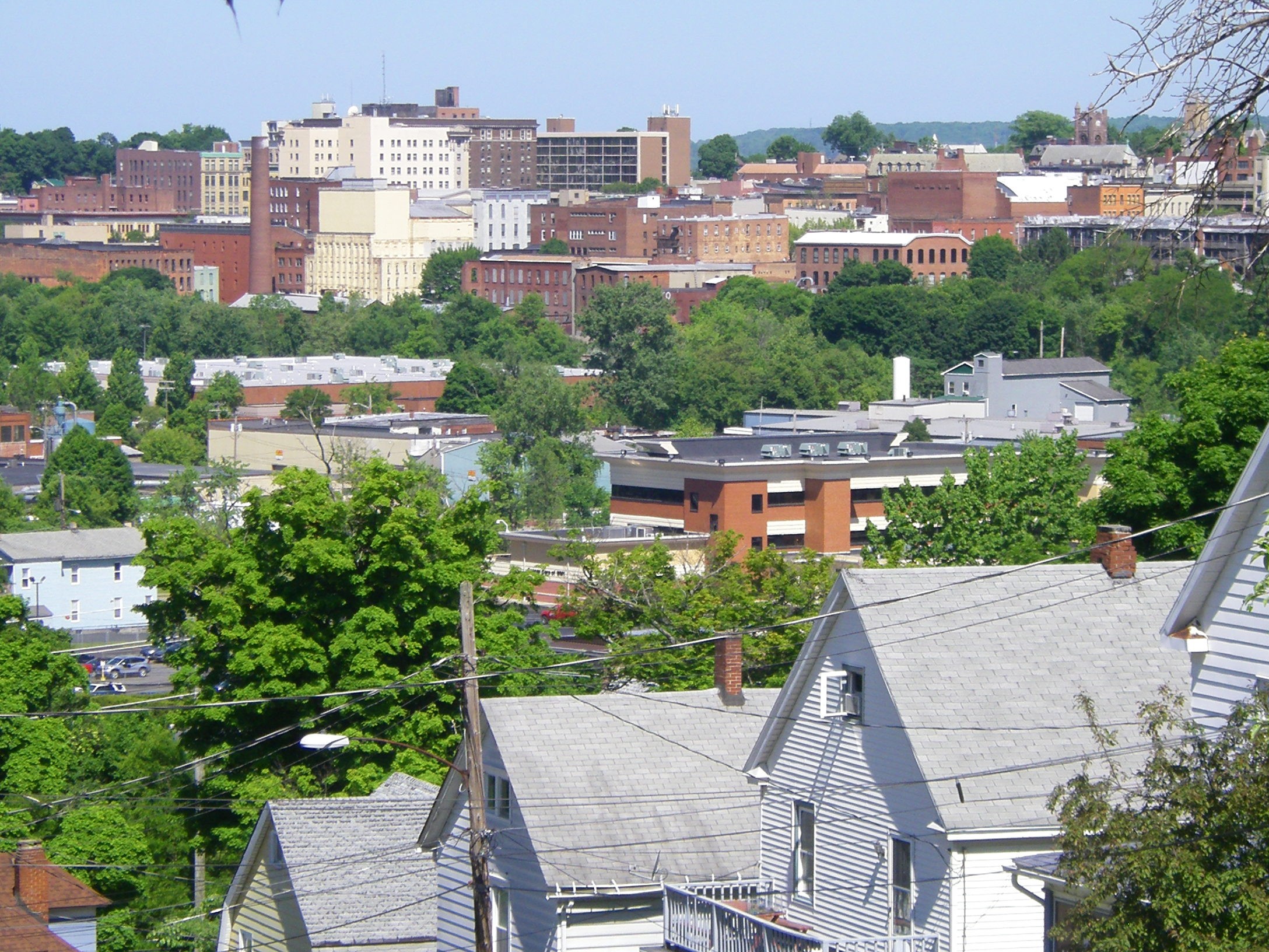 View of downtown Jamestown from adjacent neighborhood