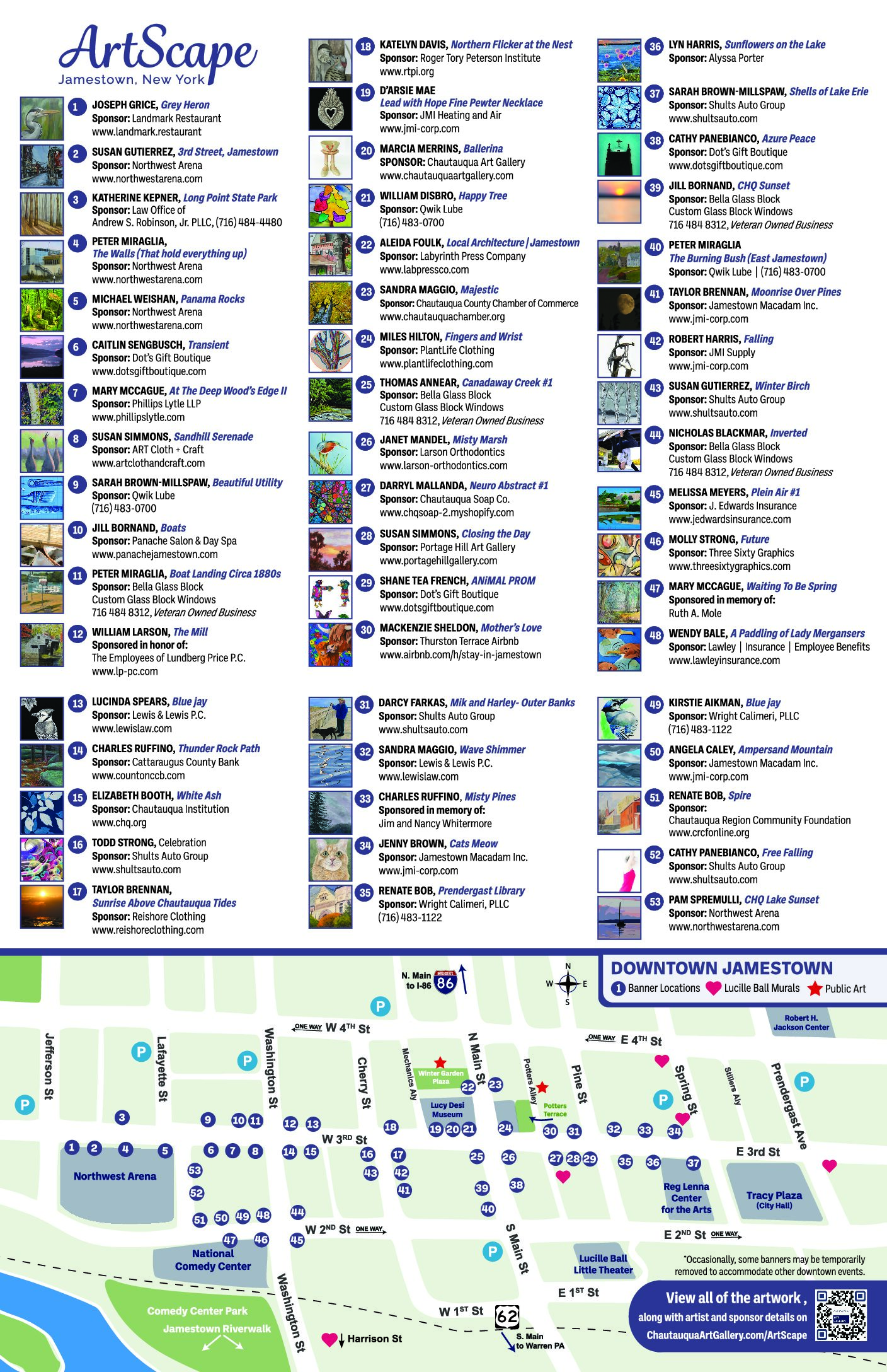 Jamestown ArtScape Map